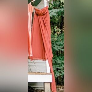 Elegant Rust / Cinnamon Bridesmaid Dress